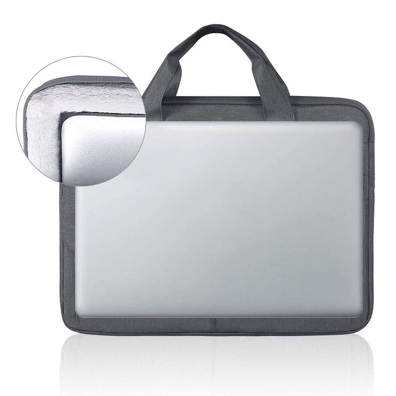 LANDICI Laptop Bag Carrying Case 15.6 Inch with Shoulder Strap, Slim Waterproof Computer Sleeve Cover Compatible with MacBook Pro 15/16, 15-16 Inch HP Acer Dell Lenovo ASUS Laptop, Grey - Image 3